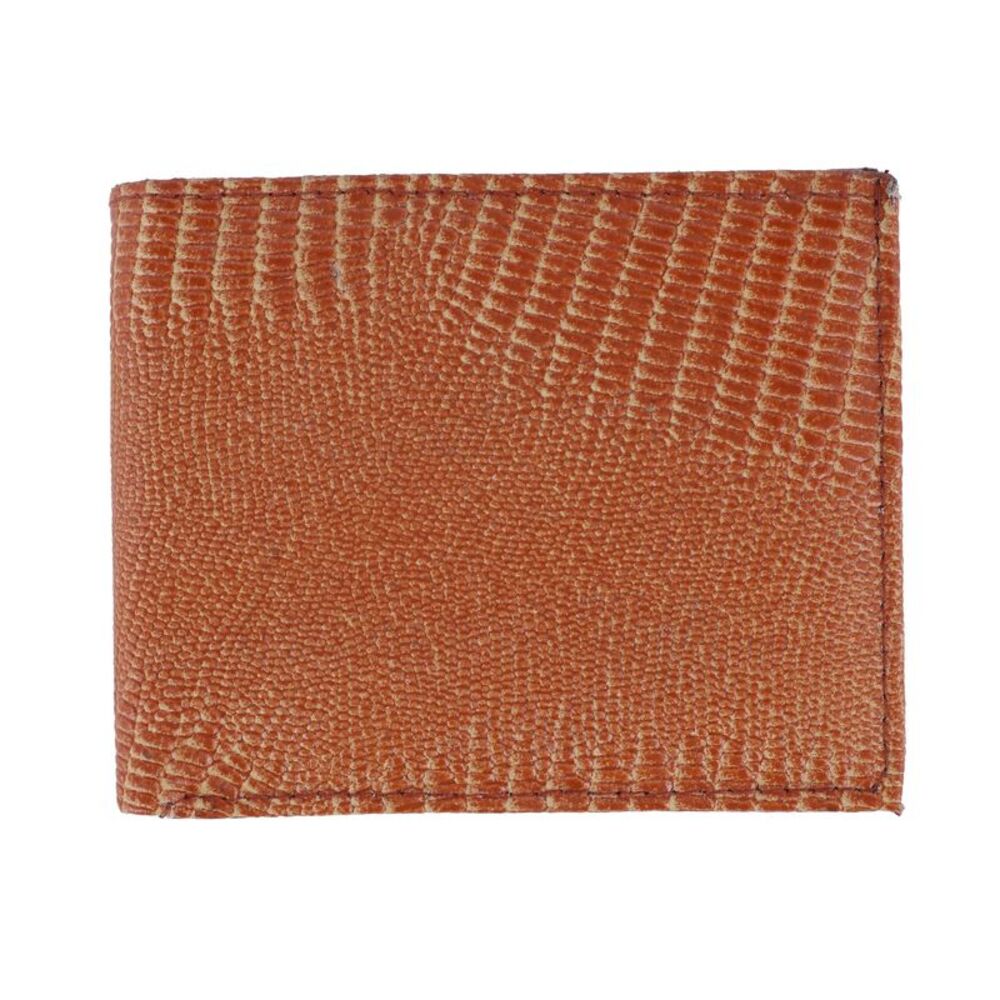 CTM Men's Lizard Print Bifold Wallet